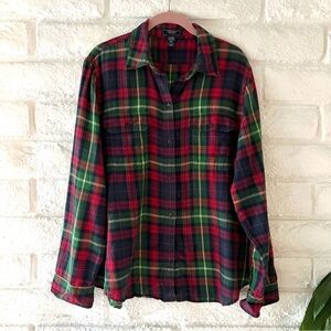 Chaps Plaid Casual Shirt Size XL